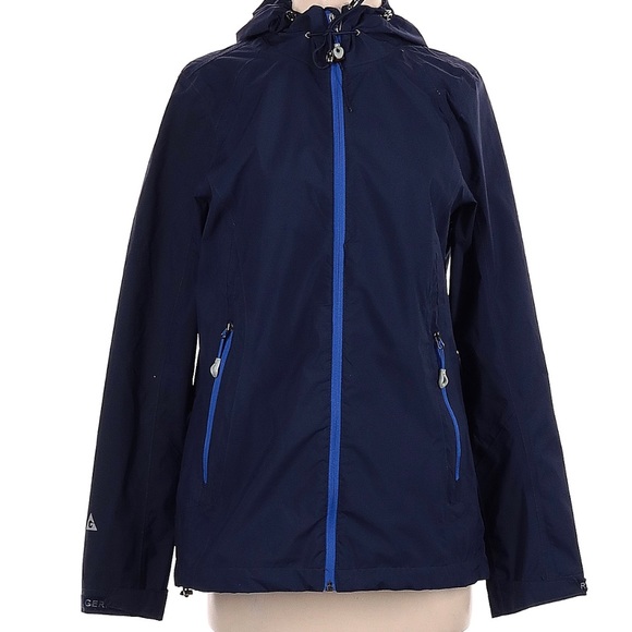 Women's Gerry Weber Windbreaker Hooded Full Zip Navy with Royal blue accents - Picture 1 of 5